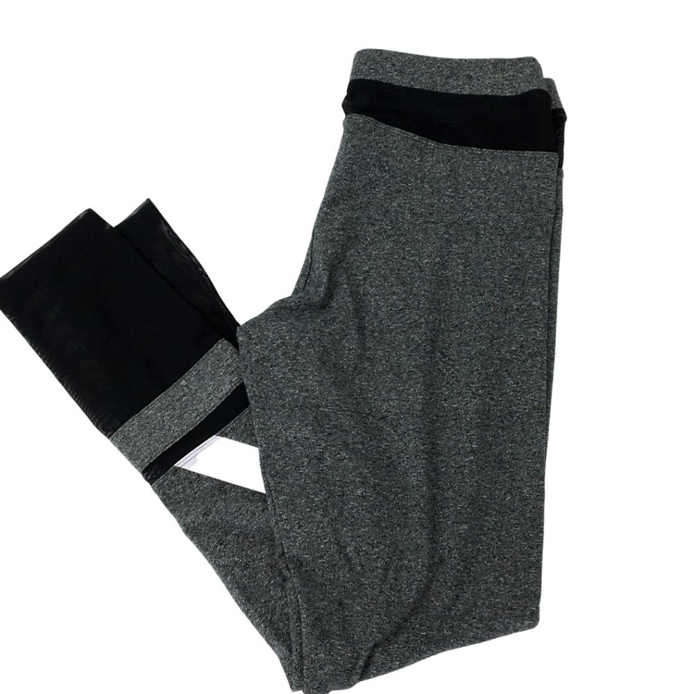 Victoria's Secret Women's Comfortable Sport Athletic Grey Black Legging Size M